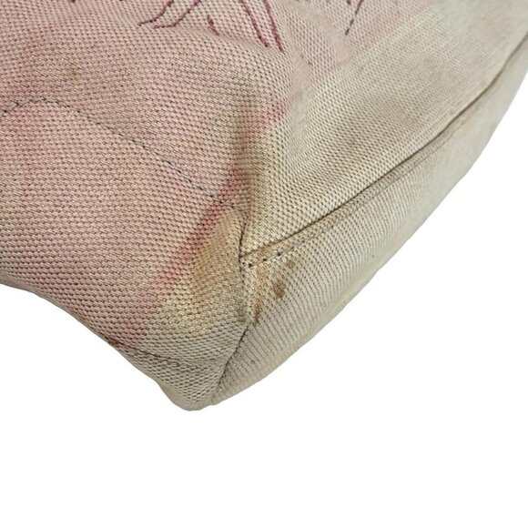 Auth COACH - 17031 Beige Pink Multi Canvas Leather Tote Bag - Picture 10 of 10